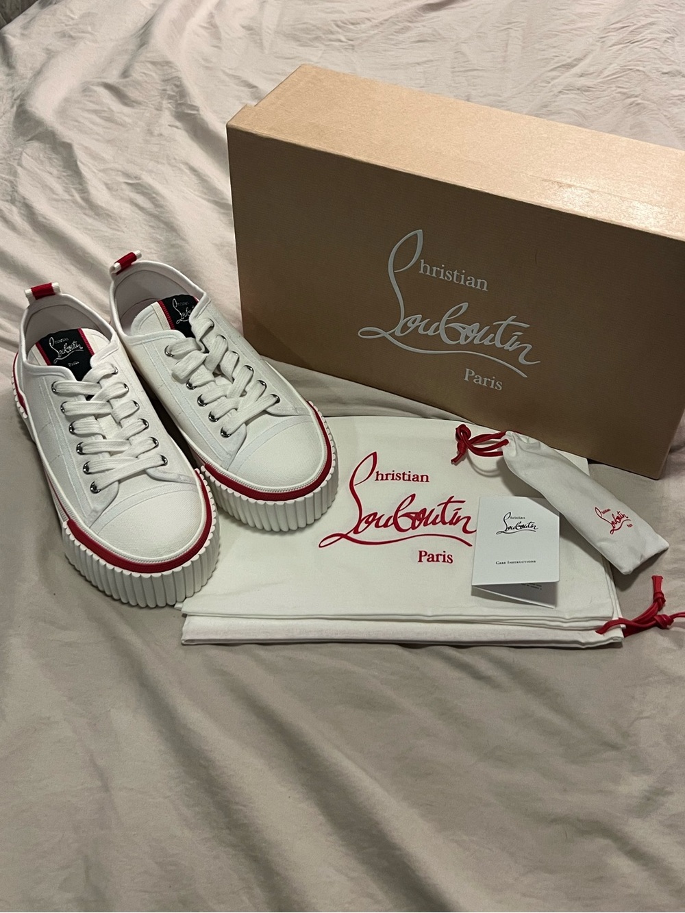Christian Louboutin Super Pedro 40
Sneakers Size 38.5 US 8.5 White / Red